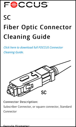 New Mobile Tool Provides Cleaning Recommendations for Over 24 Different Fiber Optic Connectors