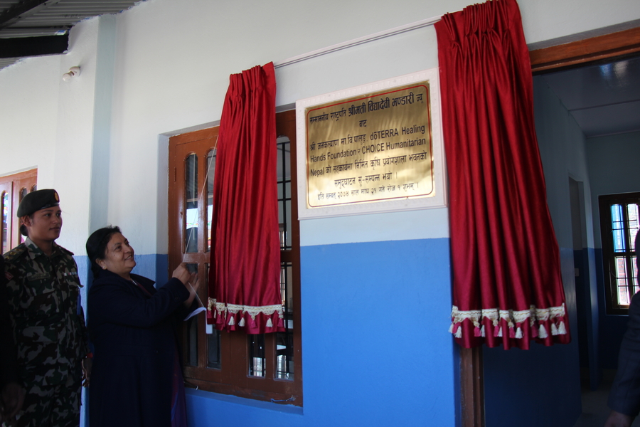 President of Nepal Inaugurates Agriculture Lab Built by CHOICE Humanitarian Nepal