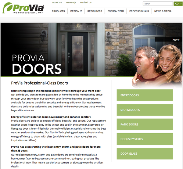 Replacement Doors, Entry Doors, Storm Doors and Patio Doors Featured on