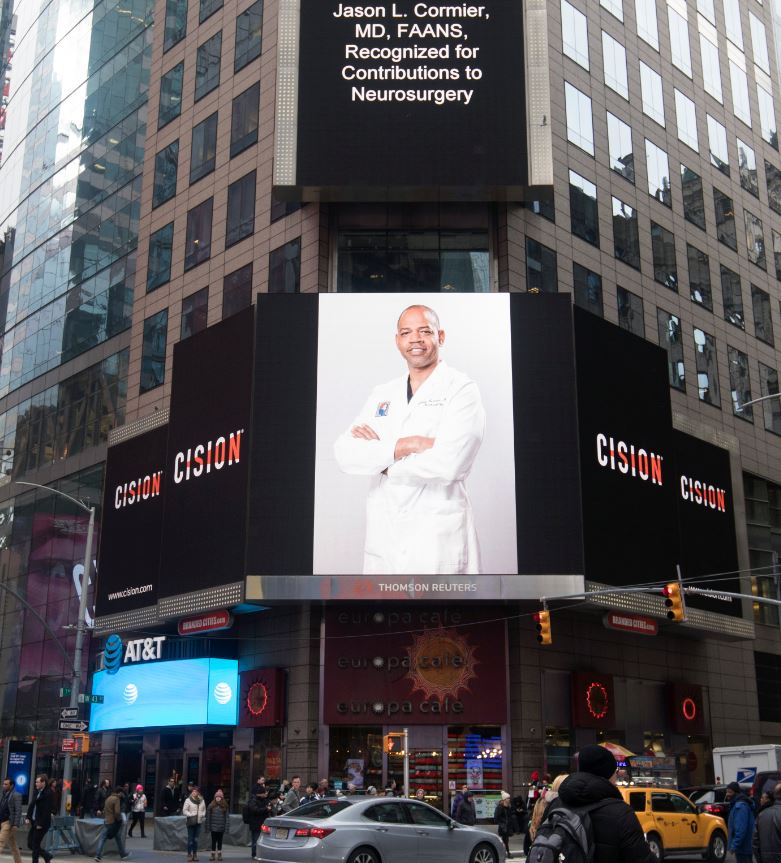 Jason L. Cormier, MD, FAANS, Recognized for Contributions to Neurosurgery