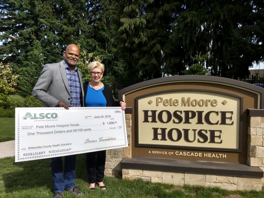 Alsco Eugene Branch Donates to the Pete Moore Hospice House