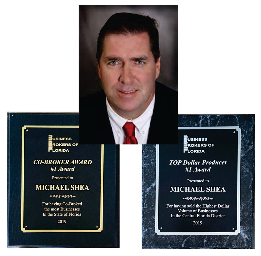 Orlando Business Broker Michael Shea Awarded Top Broker Honors for Deal