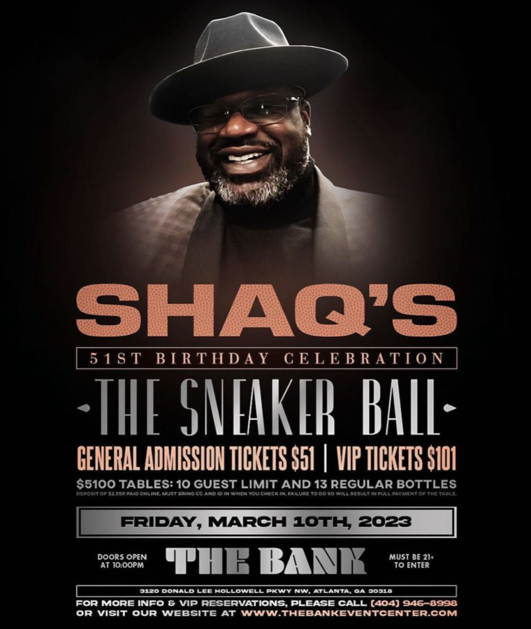 Shaquille O'neal's 51st Birthday Celebration Will Be the Sneaker Ball to  Remember in Atlanta Taking Place at The Bank