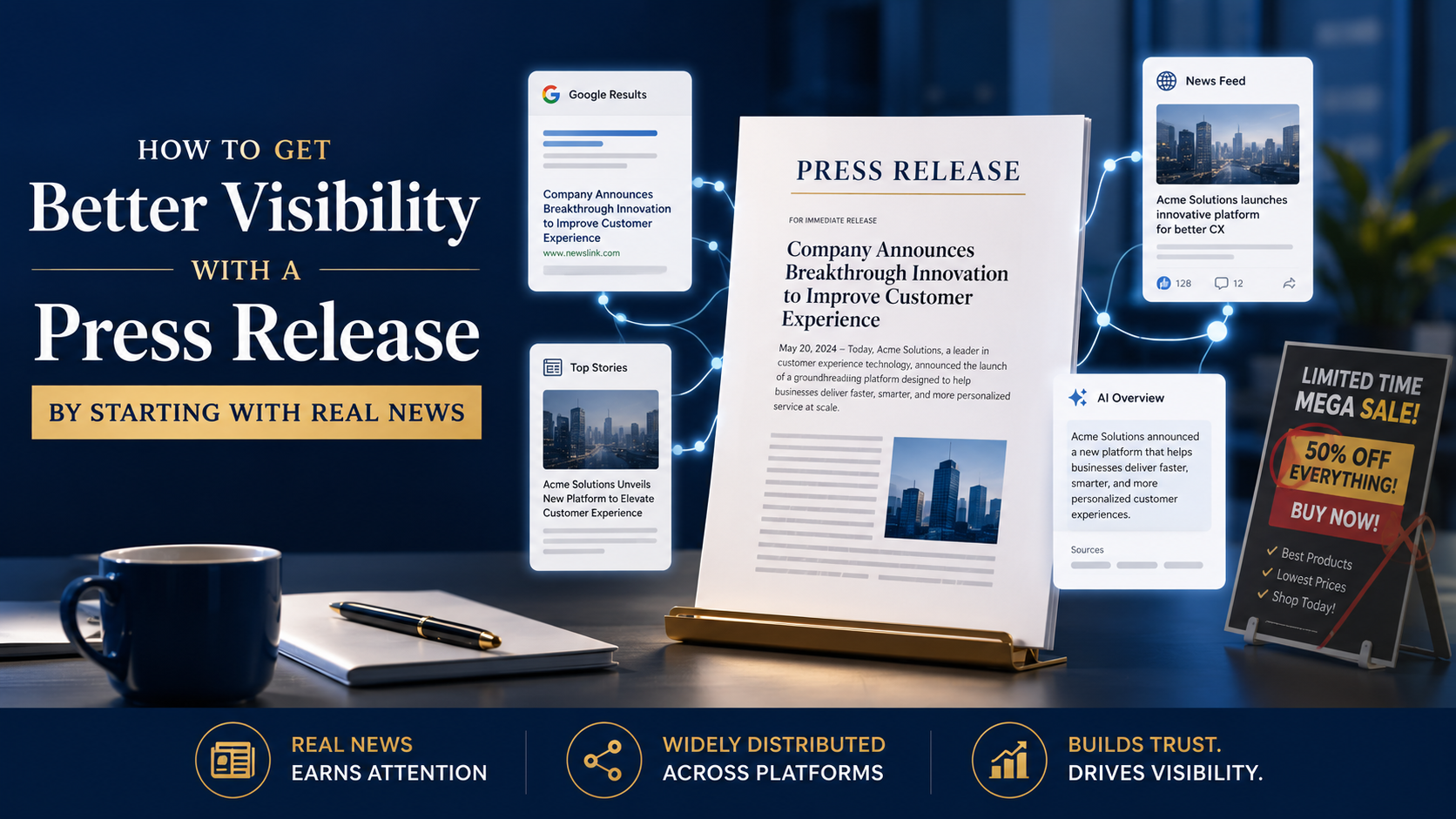 How to Get Better Visibility With a Press Release by Starting With Real News