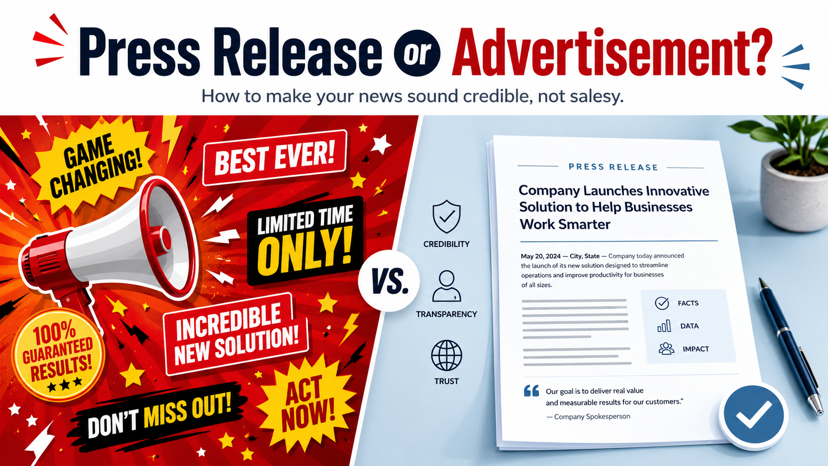 One of the Most Common Press Release Mistakes We See: Writing Like an Advertisement