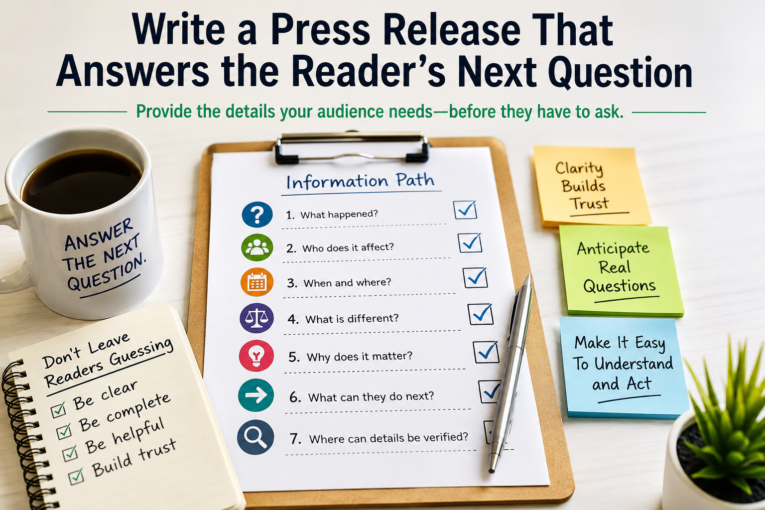 Press release information path checklist