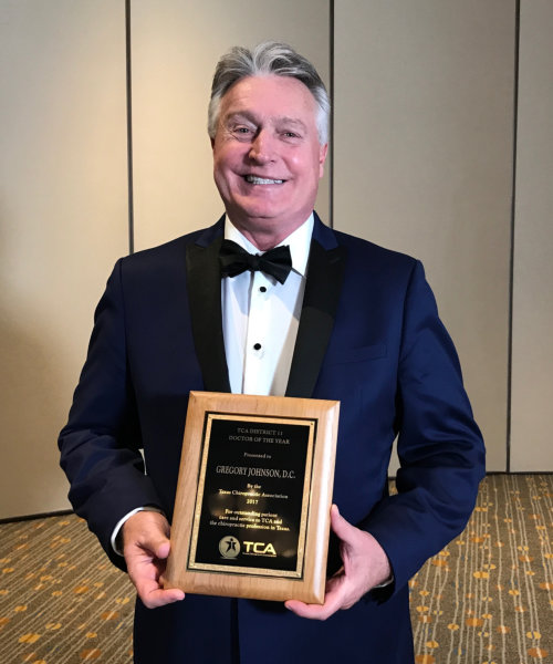 Houston Chiropractor Gregory Johnson Named 2017 Doctor of the Year by the Texas Chiropractic Association