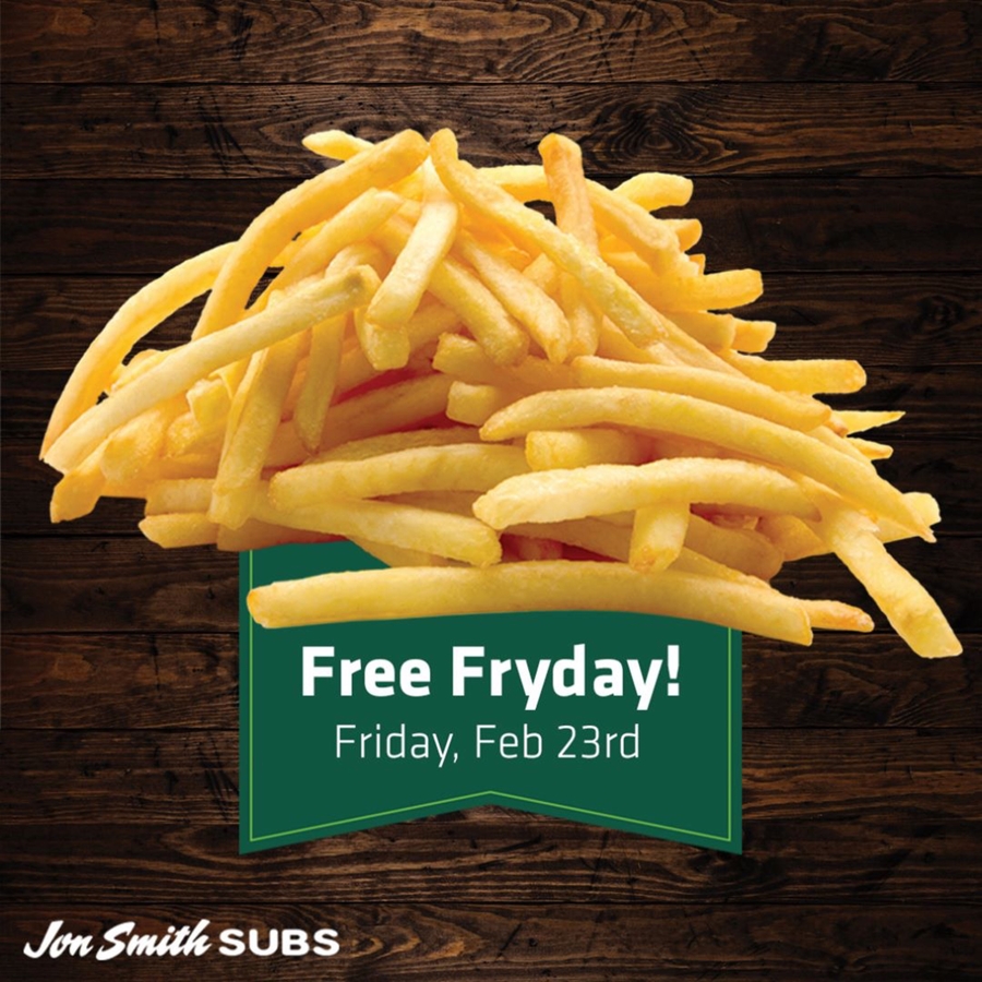Jon Smith Subs Offers Free French Fries on “Fry Day”