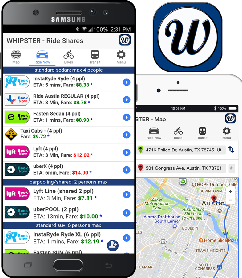 Whipster Mobile App is Changing the Way We Choose Ride Shares and More