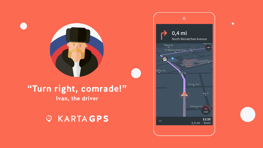 Karta GPS Celebrates Peace With Its New “Russian” Voice