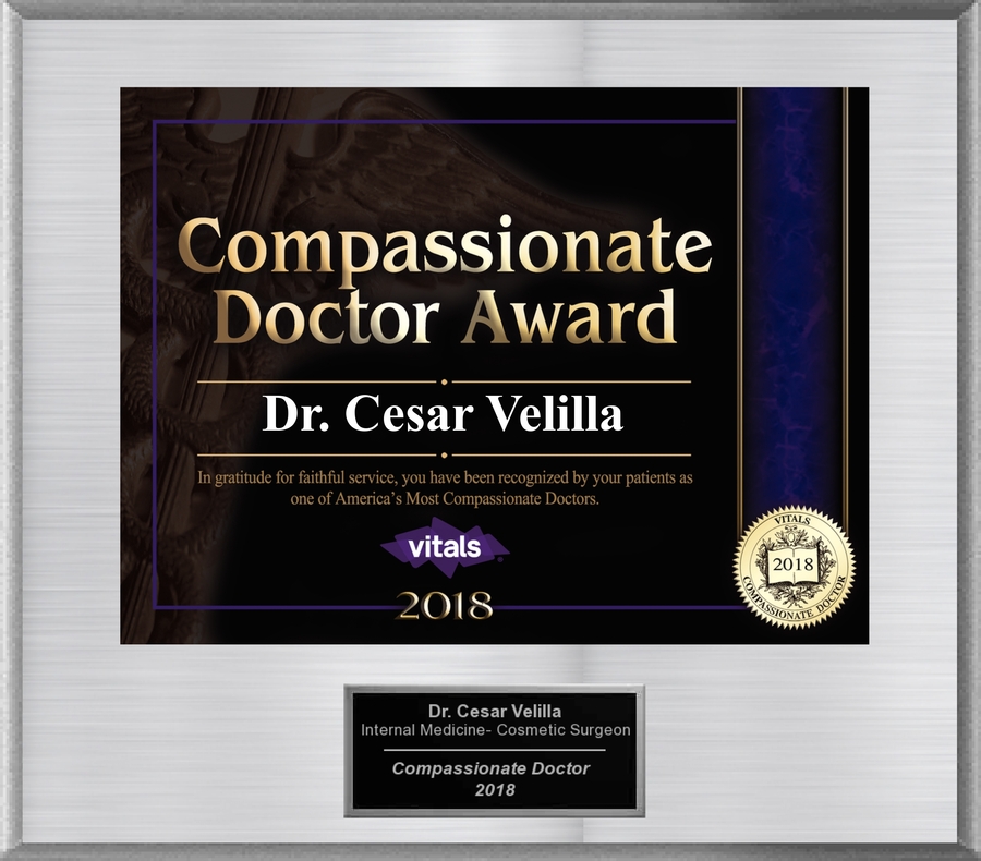 Dr. Evolution MD/Cesar Velilla Honored With Vitals Compassionate Doctor Award