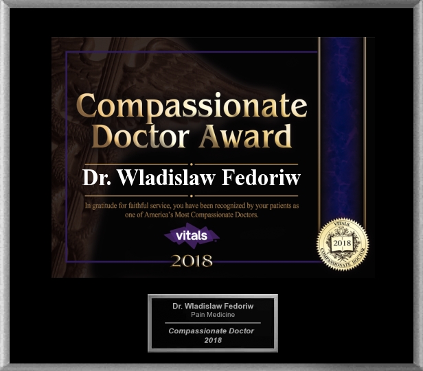 Dr. Wladislaw Fedoriw MD Honored With Vitals Compassionate Doctor Award