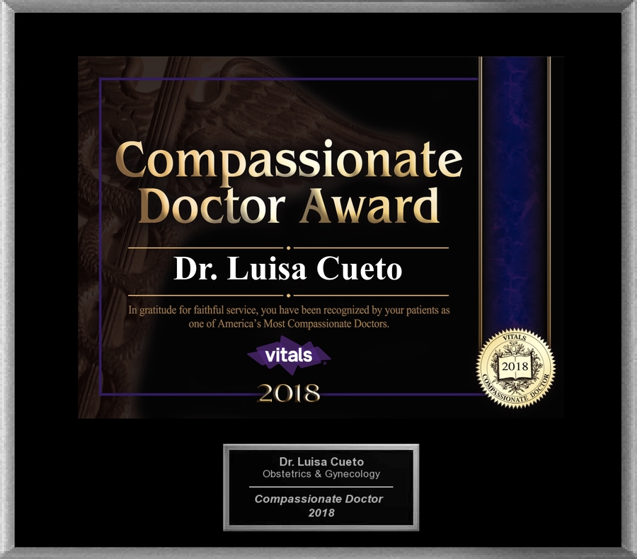Dr. Luisa Cueto Honored With Vitals Compassionate Doctor Award