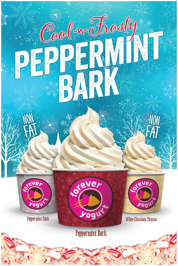 Forever Yogurt® Swirls in the New Year with Peppermint Bark Froyo