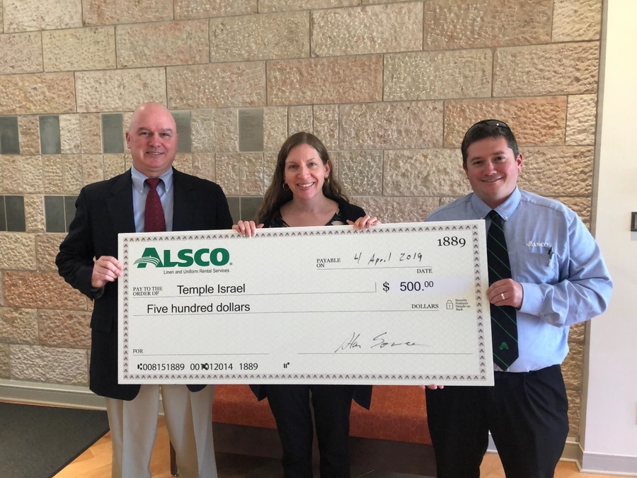 Alsco’s Charlotte Branch Gives to Temple Israel to Help Feed Schoolchildren