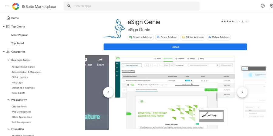 eSign Genie Esignature Software Company Introduces G Suite Integration