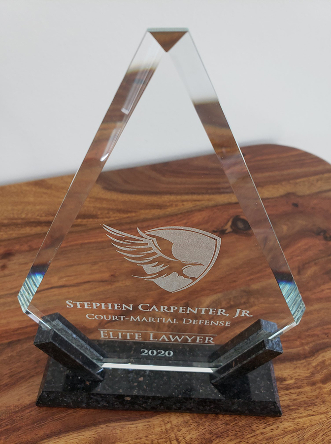 Stephen Carpenter Jr. Awarded Elite Lawyer in Military Law