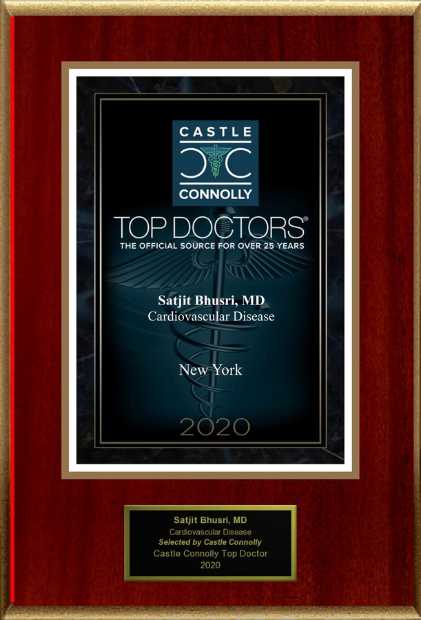 Dr. Satjit Bhusri, MD, FACC is recognized among Castle Connolly Top Doctors® for New York, NY region in 2020