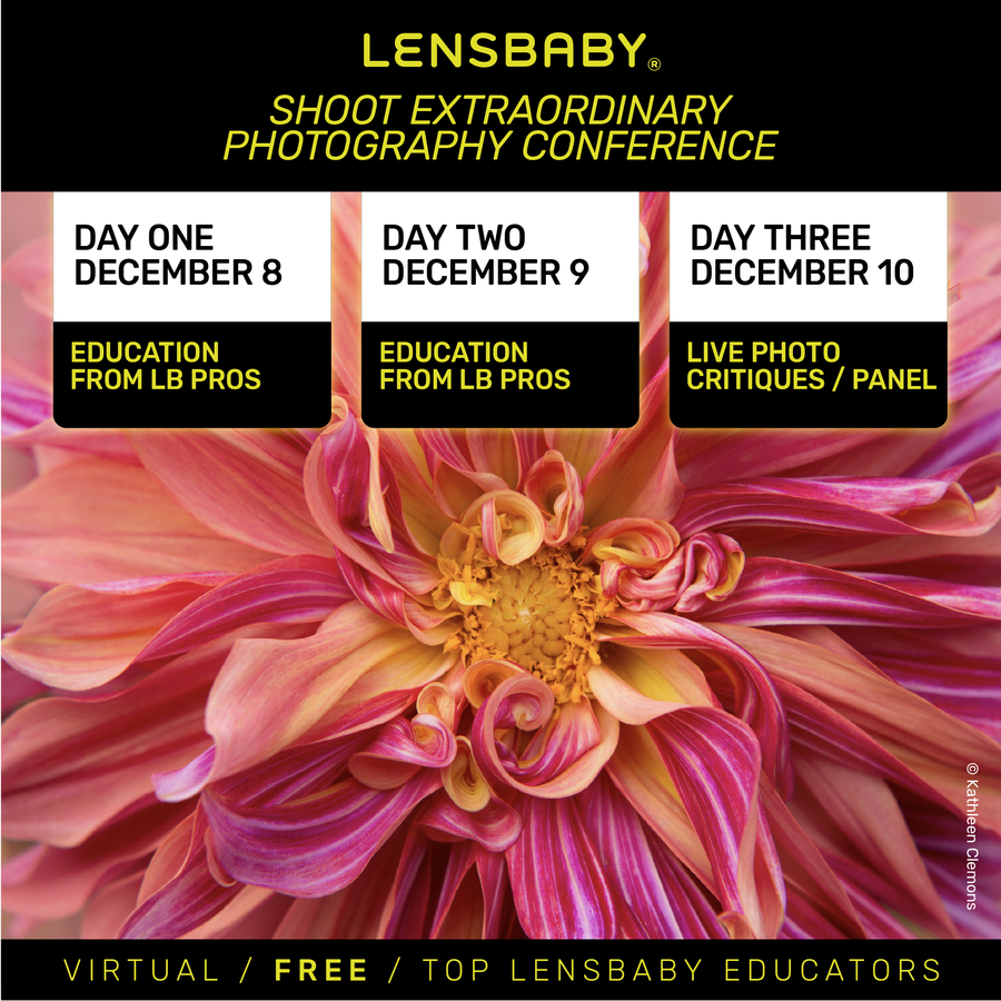 Lensbaby to host free “Shoot Extraordinary” Virtual Photography Conference December 8-10, 2020