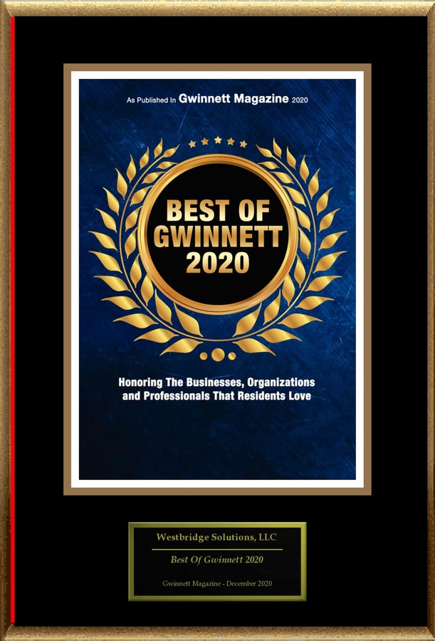 Westbridge Solutions, LLC Selected For “Best Of Gwinnett 2020”
