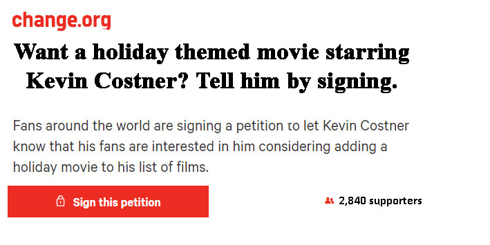 Kevin Costner Fans Ask For a Holiday Movie; The Petition Explodes