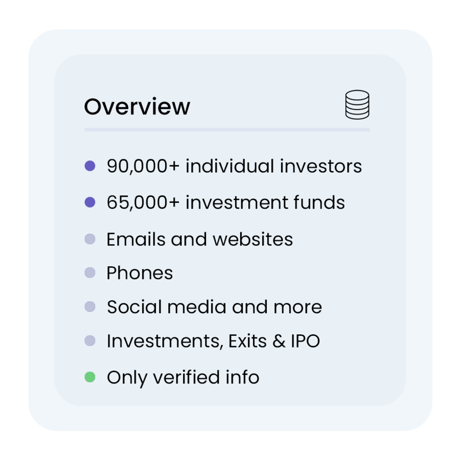 The Most Extended Investors List is Now Available: 90k+ Individual Investors + 60k VC