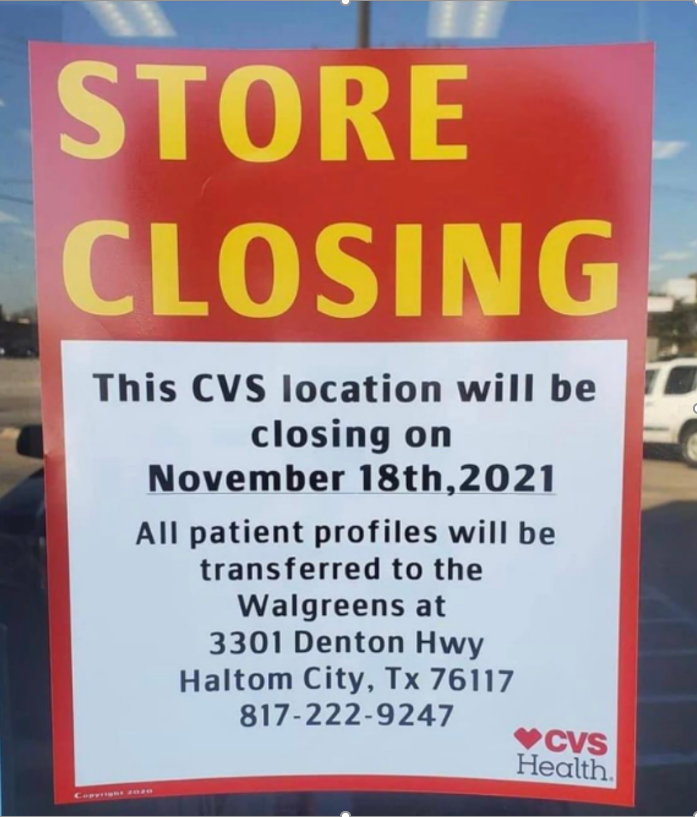 Another Major Chain Store Closes, Leaving Haltom City’s Inner City Another Vacancy