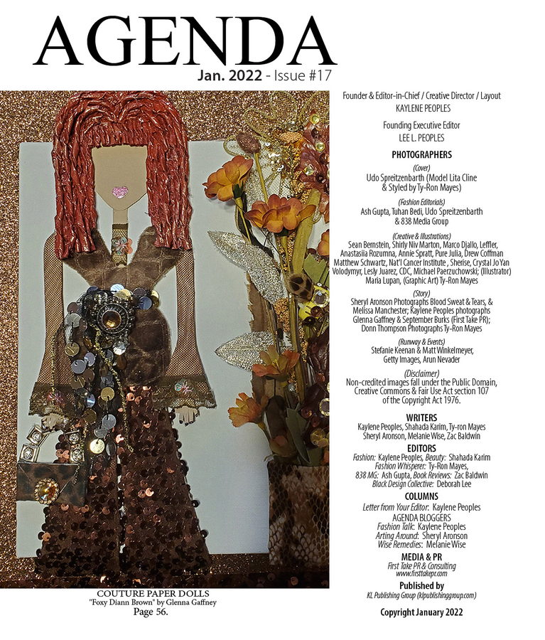AGENDA Magazine Raises the Bar for New Years with Their January 2022, Issue #17: “Couture Paper Dolls”