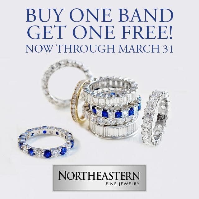 Buy One Wedding Band and Get Another One for Free at Northeastern Fine Jewelry