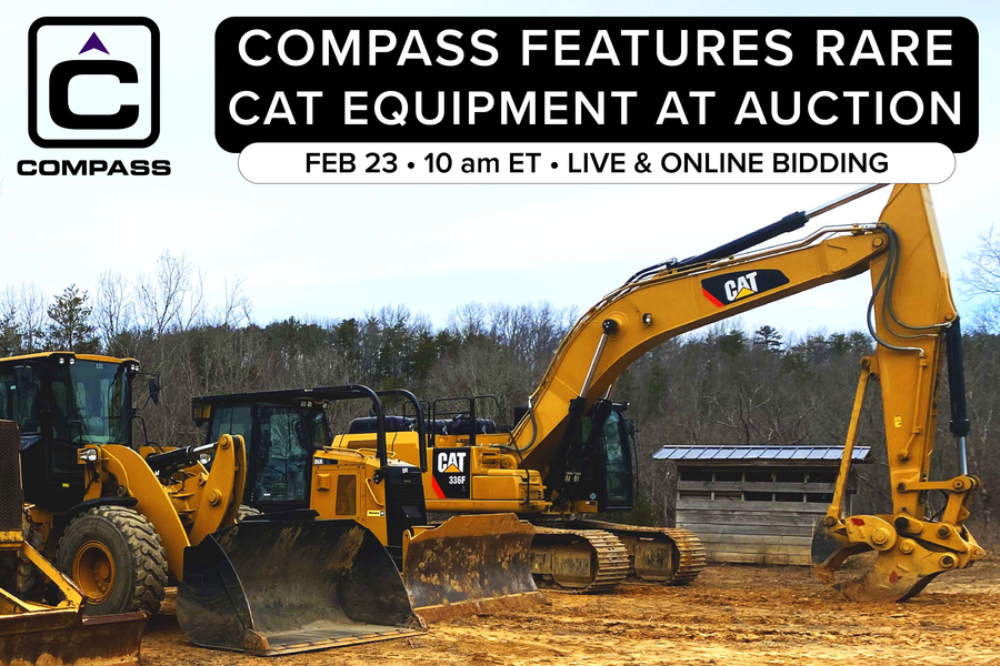 Compass features like-new Caterpillar equipment in February Day 1