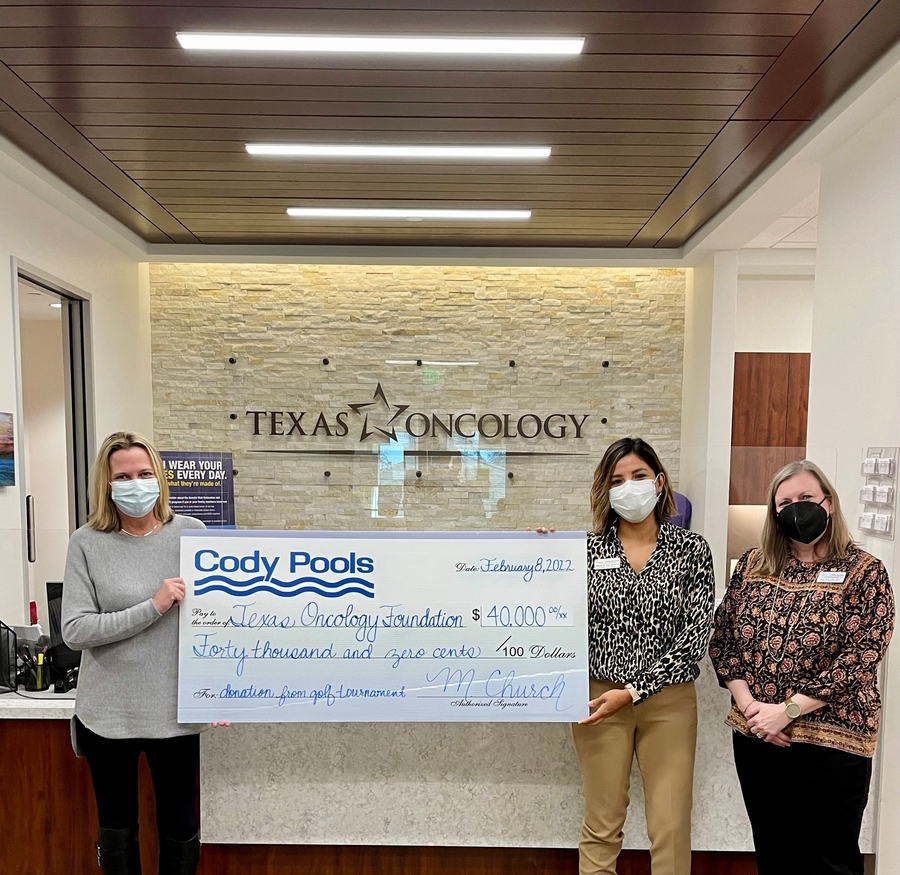 Cody Pools Announces $40,000 Donation To The Texas Oncology Foundation