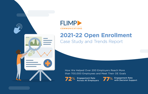 Flimp Communications’ 2021-22 Open Enrollment Case Study and Trends Report Shows Digital Postcards Drive Extraordinary Employee-Engagement Rates Averaging 72 Percent