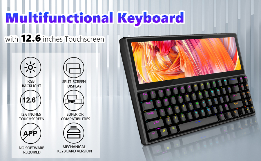 Kwumsy Keyboard Launches A Unique Keyboard With a Built-in 12.6 Inch Touch Screen