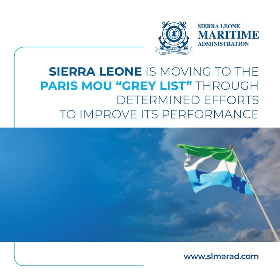 Sierra Leone Flag Enters The Paris MoU Grey List