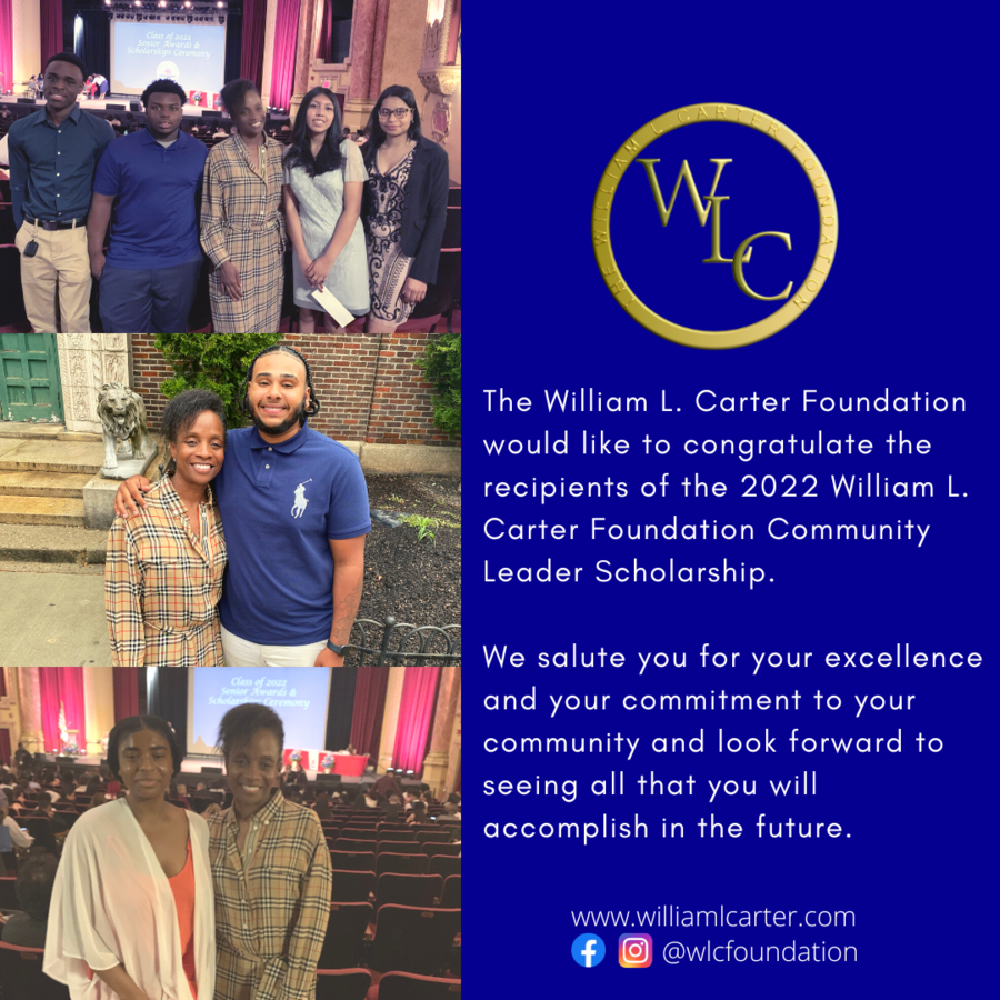 The William L. Carter Foundation is Proud to Announce the Recipients of the 2022 William L. Carter Community Leader Scholarship