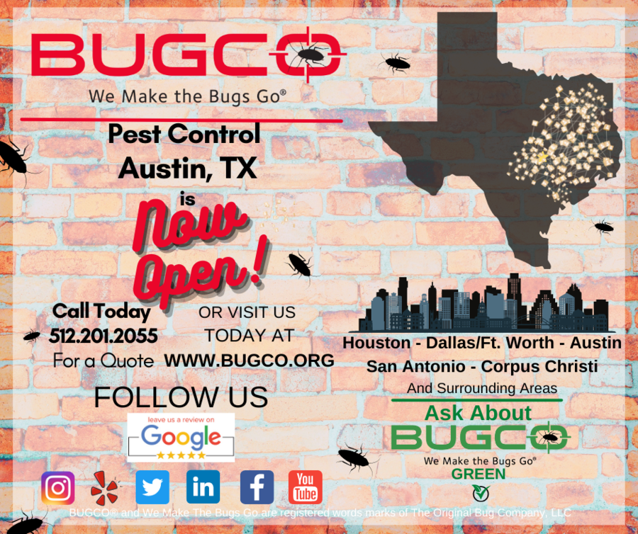 BUGCO® Pest Control Austin, TX announces its newest branch