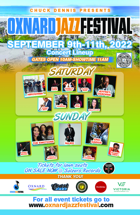 Oxnard Jazz Festival Returns With 3 Days of Multicultural Fun, Food, & Music – September 9th – 11th, 2022