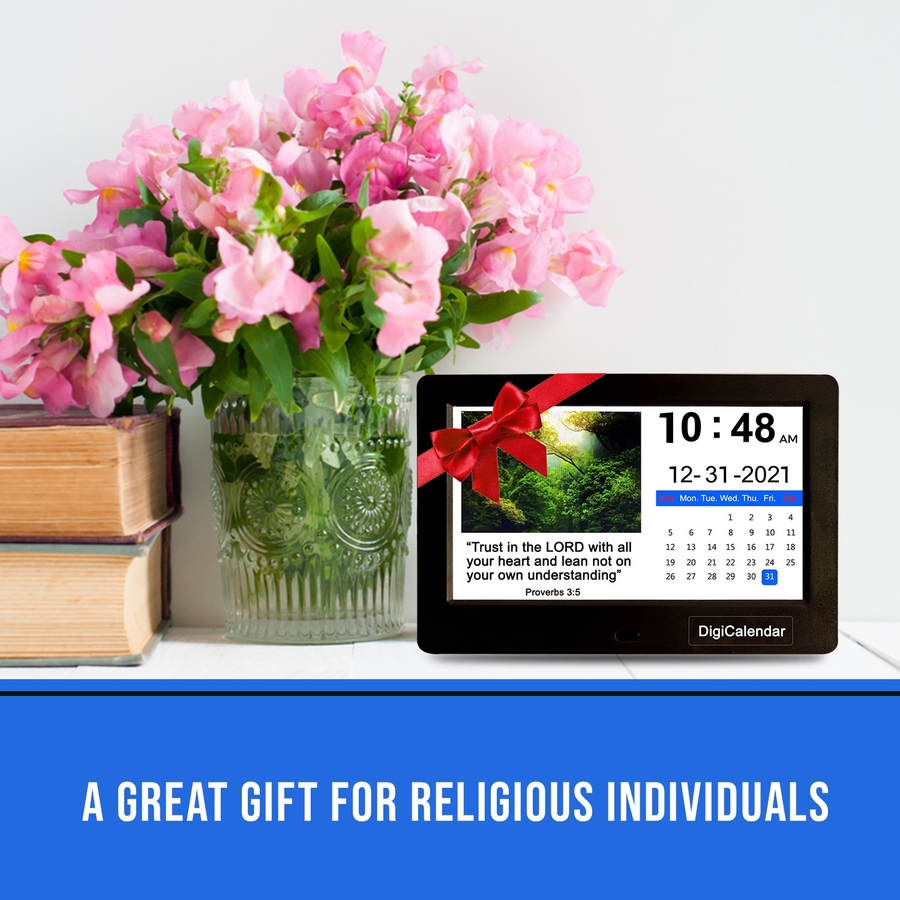 DigiCalendar has created the World’s only Digital Day to Day Bible Verse Calendar – Scriptures change automatically every day. Turn every day into a blessing – Perfect Religious/Christian Gift