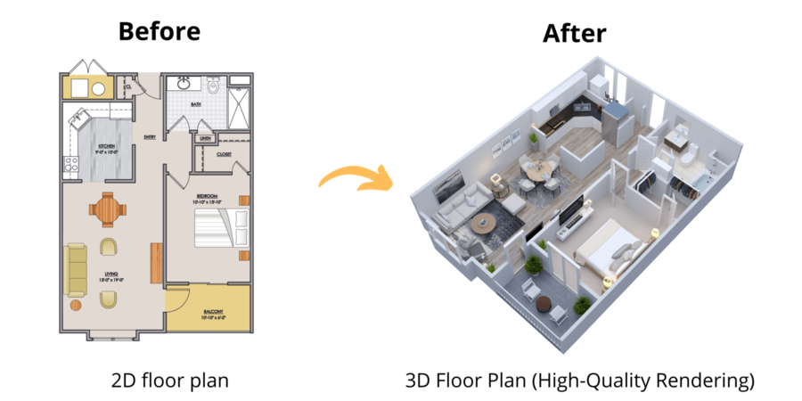 The 2D3D Floor Plan Company Launches Multi-Family 3D Floor Plans with Custom Finishes