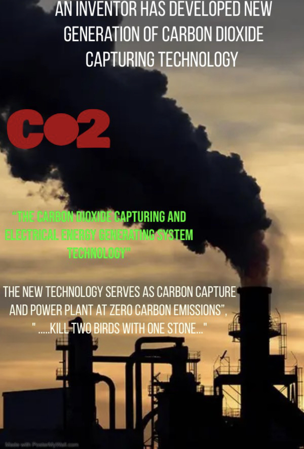 An Inventor Has Developed a New Generation of Carbon Dioxide Capturing Technology