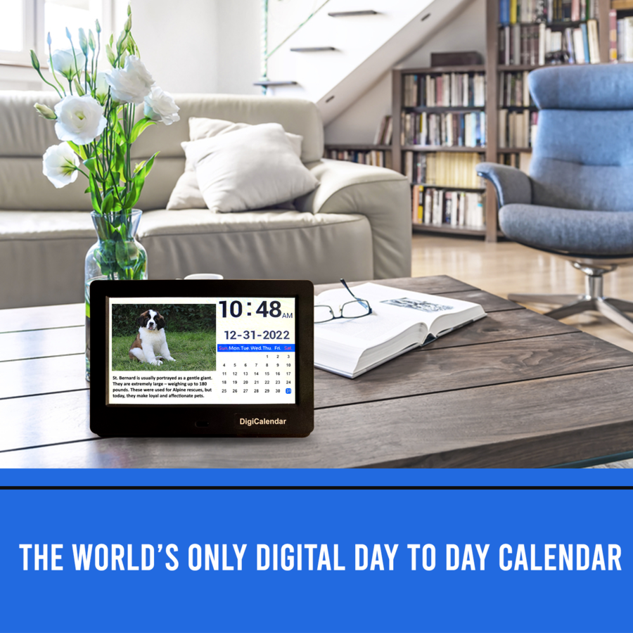 DigiCalendar has created the World’s only Digital Day to Day Dog Calendar – Different Breeds change automatically every day. Perfect Gift for Dog Lovers
