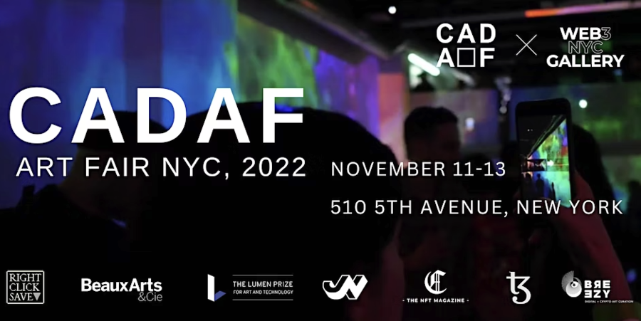 CADAF Art Fair is back in NYC: The 5th Edition of Crypto And Digital Art Fair in Partnership with Web3 NYC Gallery at 510 5th Avenue, New York
