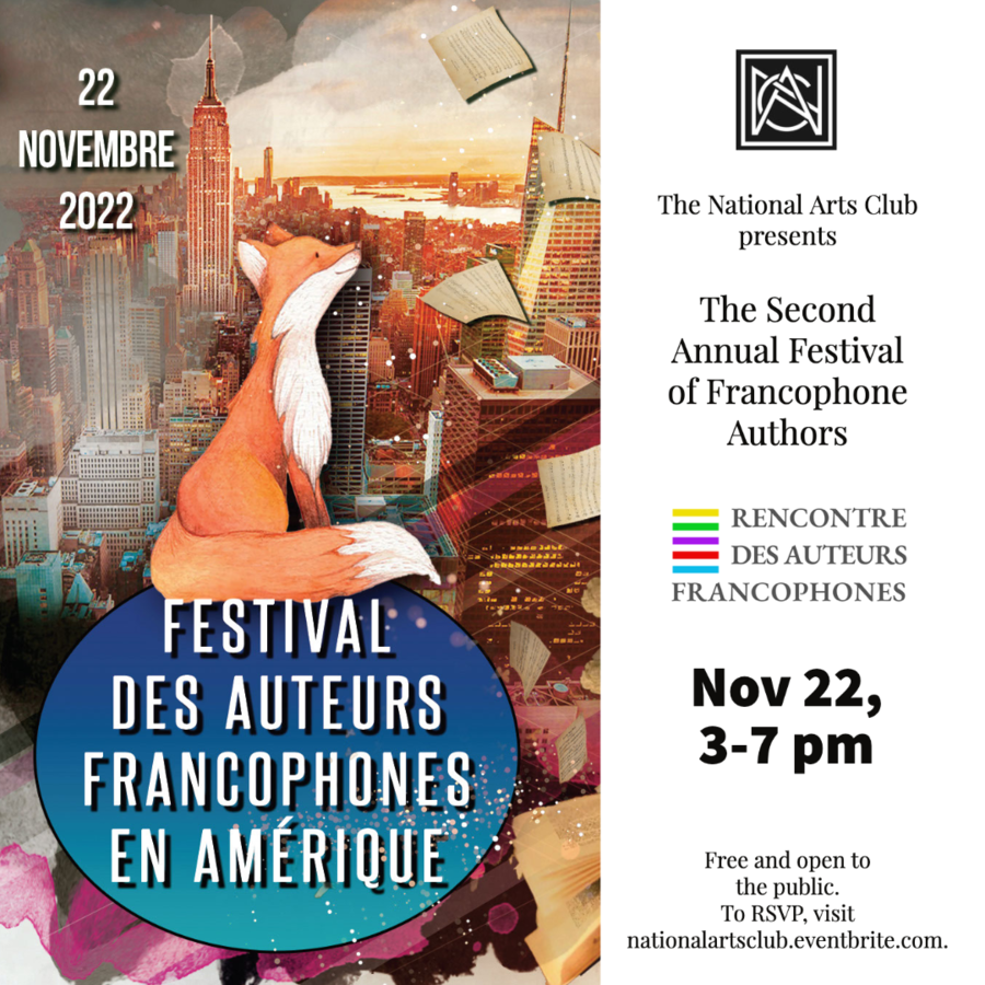 Second Festival of French-Speaking Authors in America at The New York National Arts Club. November 22, 2022