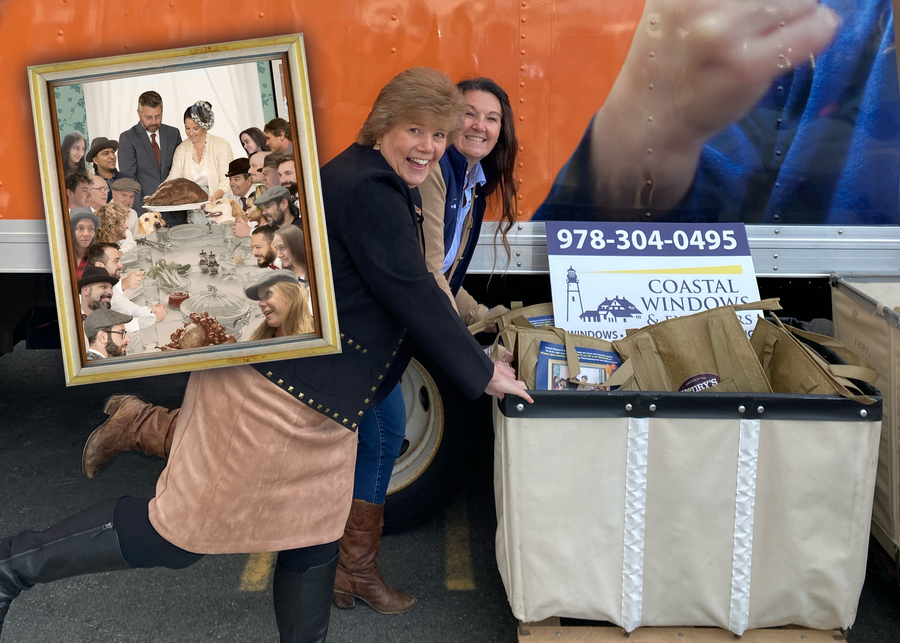“FREEDOM FROM WANT” — Coastal Windows & Exteriors donates 25 turkeys, 25 Thanksgiving fixin’ bags to local North Shore residents in need