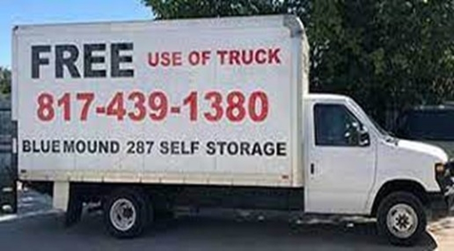Free Use of Moving Truck with Storage Unit Rental at Blue Mound 287 Self Storage in Fort Worth