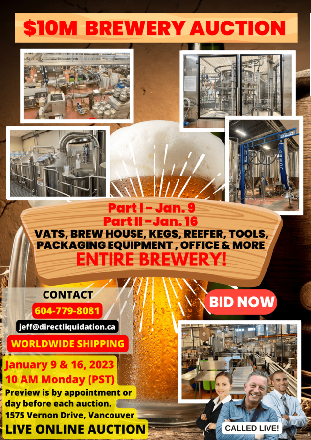 10M Entire Brewery Up for Auction