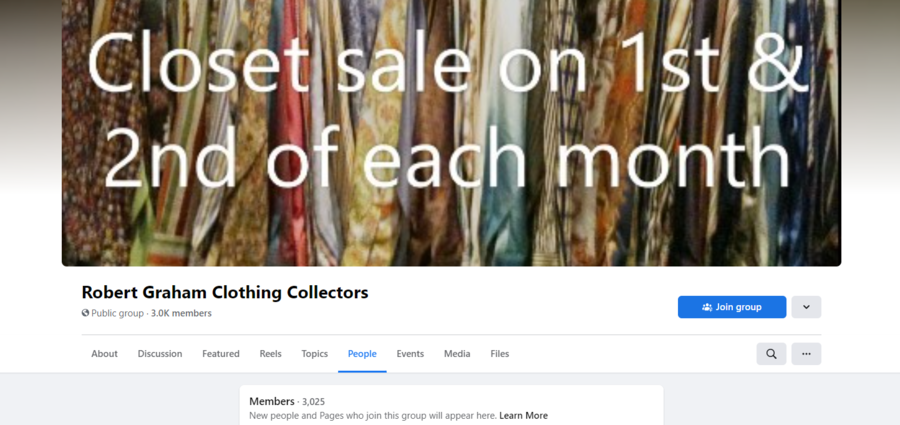 Robert Graham Clothing Collectors Facebook Group Reaches Over 3,000 Members