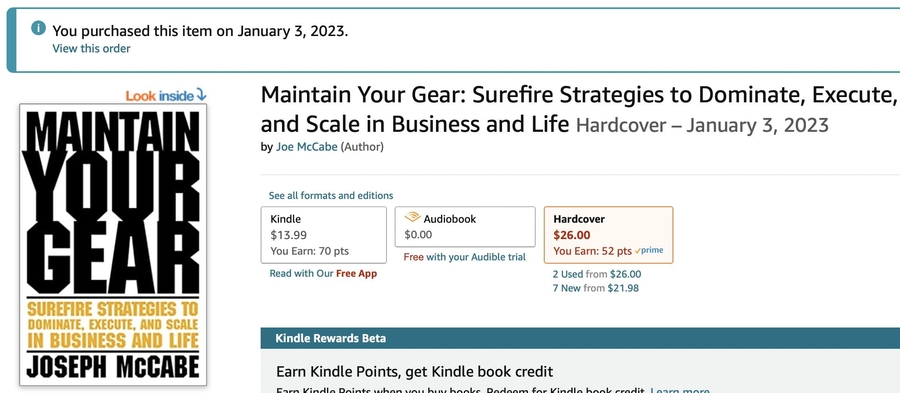 Joseph McCabe & Simon and Schuster Release Maintain Your Gear: Surefire Strategies to Dominate, Execute, and Scale in Business and Life