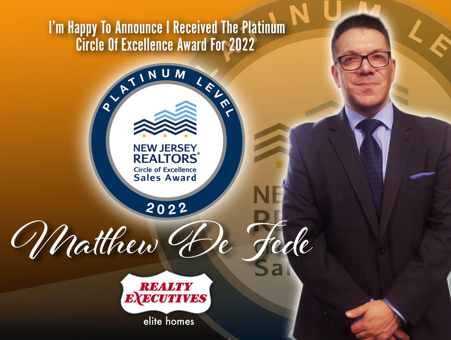 Local Realtor Matthew De Fede honored with state sales award