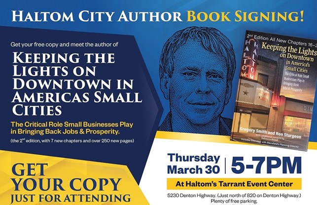 Meet the Author & Get a Free Copy of New Book about Making Haltom City Thrive Again at Book Signing on March 30, 2023